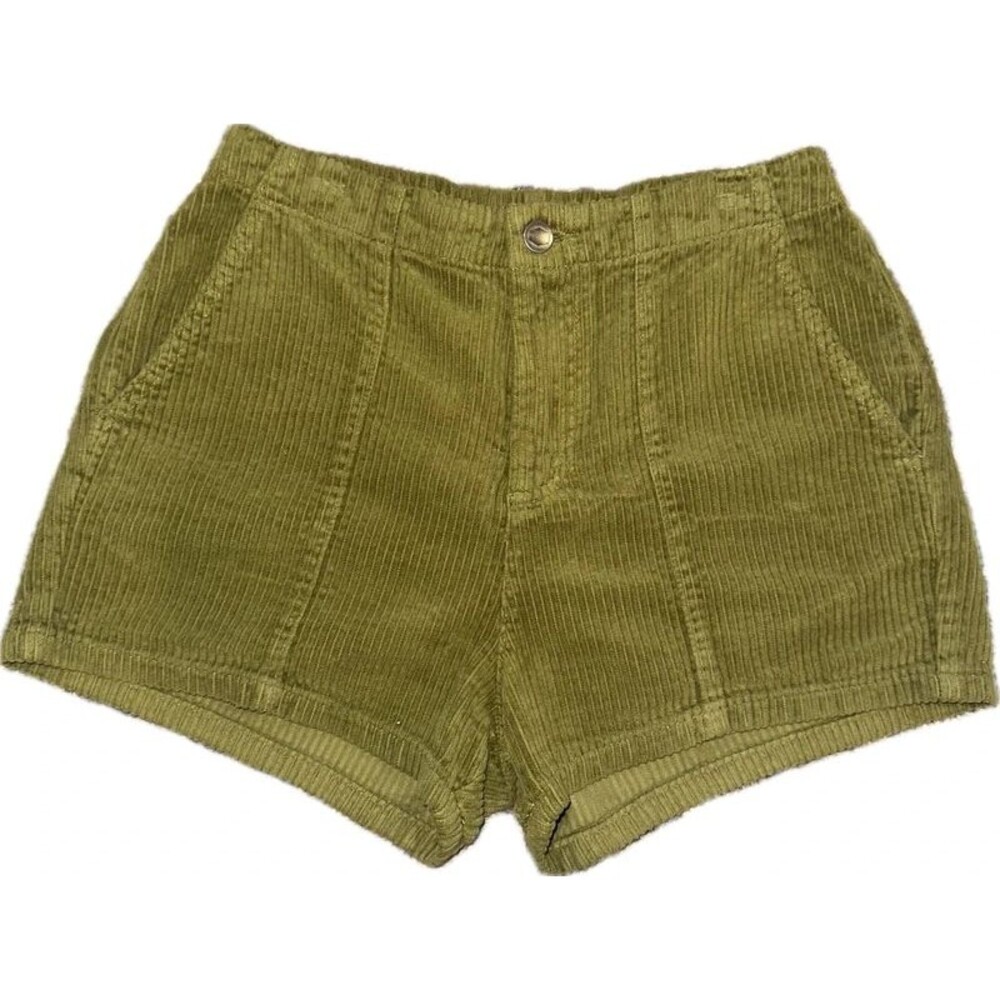 New RVCA green corduroy shorts size S